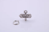 Camping Charm, Traditional Charm, Made from Solid 925 Grade Sterling Silver, Complete with Attachment Link