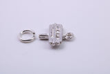 Camping Charm, Traditional Charm, Made from Solid 925 Grade Sterling Silver, Complete with Attachment Link