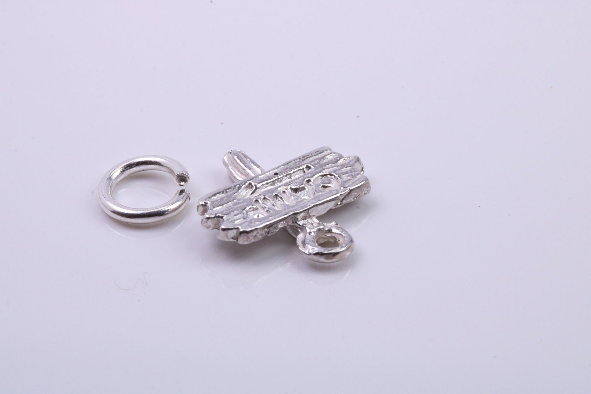 Camping Charm, Traditional Charm, Made from Solid 925 Grade Sterling Silver, Complete with Attachment Link