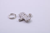 Camping Charm, Traditional Charm, Made from Solid 925 Grade Sterling Silver, Complete with Attachment Link