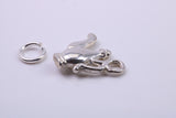 Coffee Pot Charm, Traditional Charm, Made from Solid 925 Grade Sterling Silver, Complete with Attachment Link