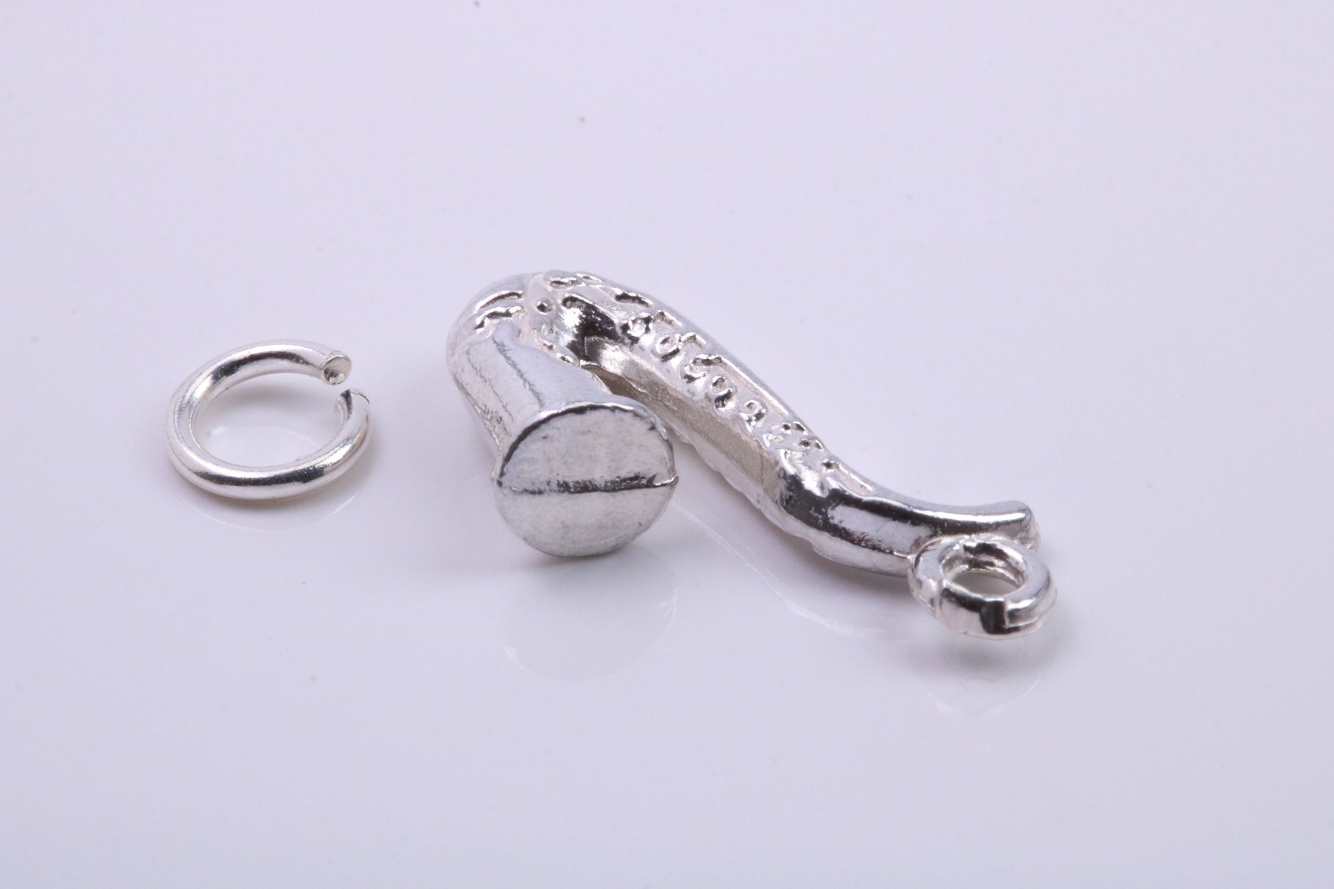 Saxophone Charm, Traditional Charm, Made from Solid 925 Grade Sterling Silver, Complete with Attachment Link