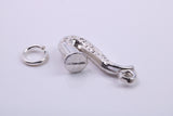 Saxophone Charm, Traditional Charm, Made from Solid 925 Grade Sterling Silver, Complete with Attachment Link
