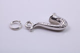 Saxophone Charm, Traditional Charm, Made from Solid 925 Grade Sterling Silver, Complete with Attachment Link