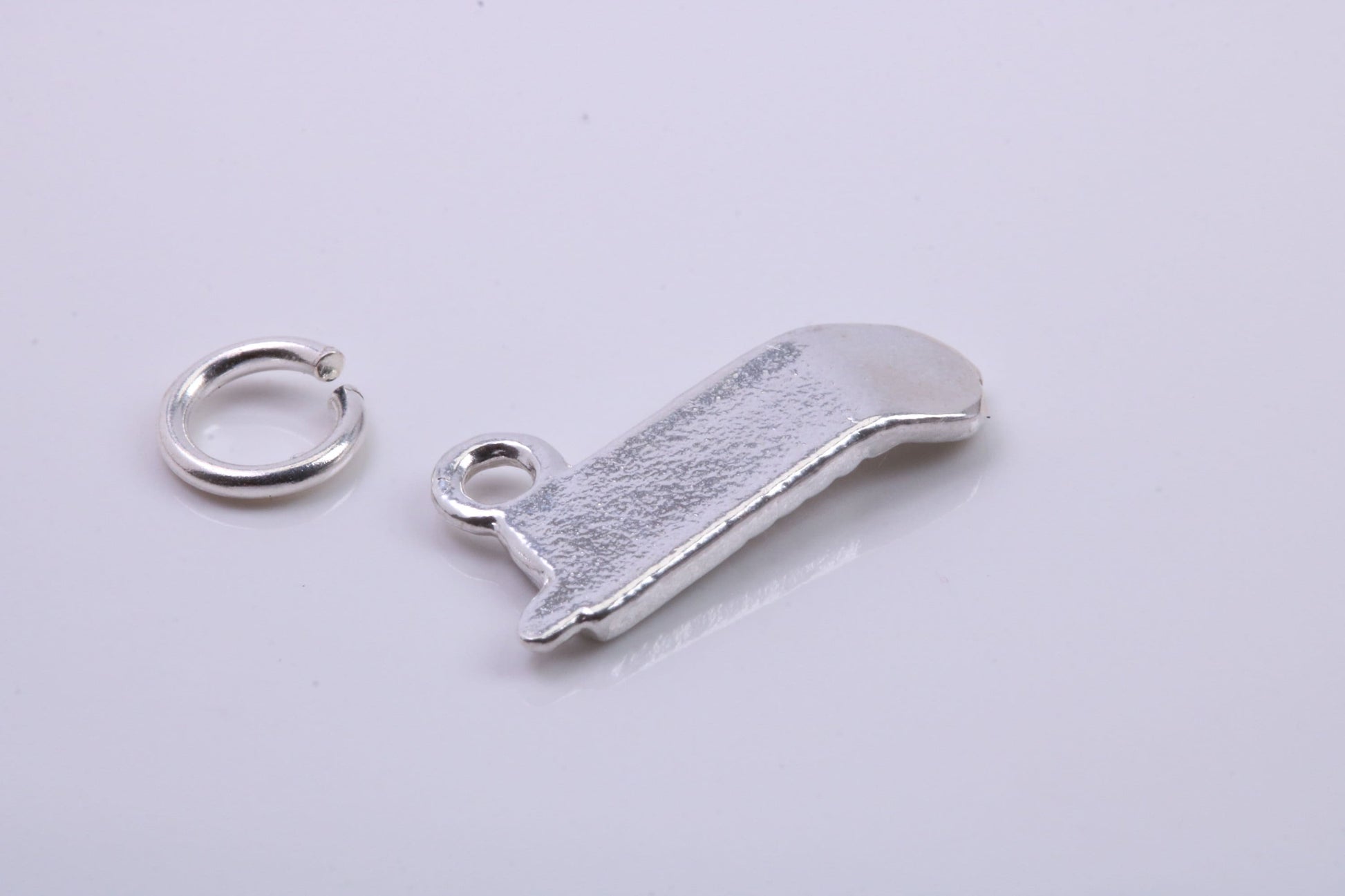 Cell Phone Charm, Traditional Charm, Made from Solid 925 Grade Sterling Silver, Complete with Attachment Link