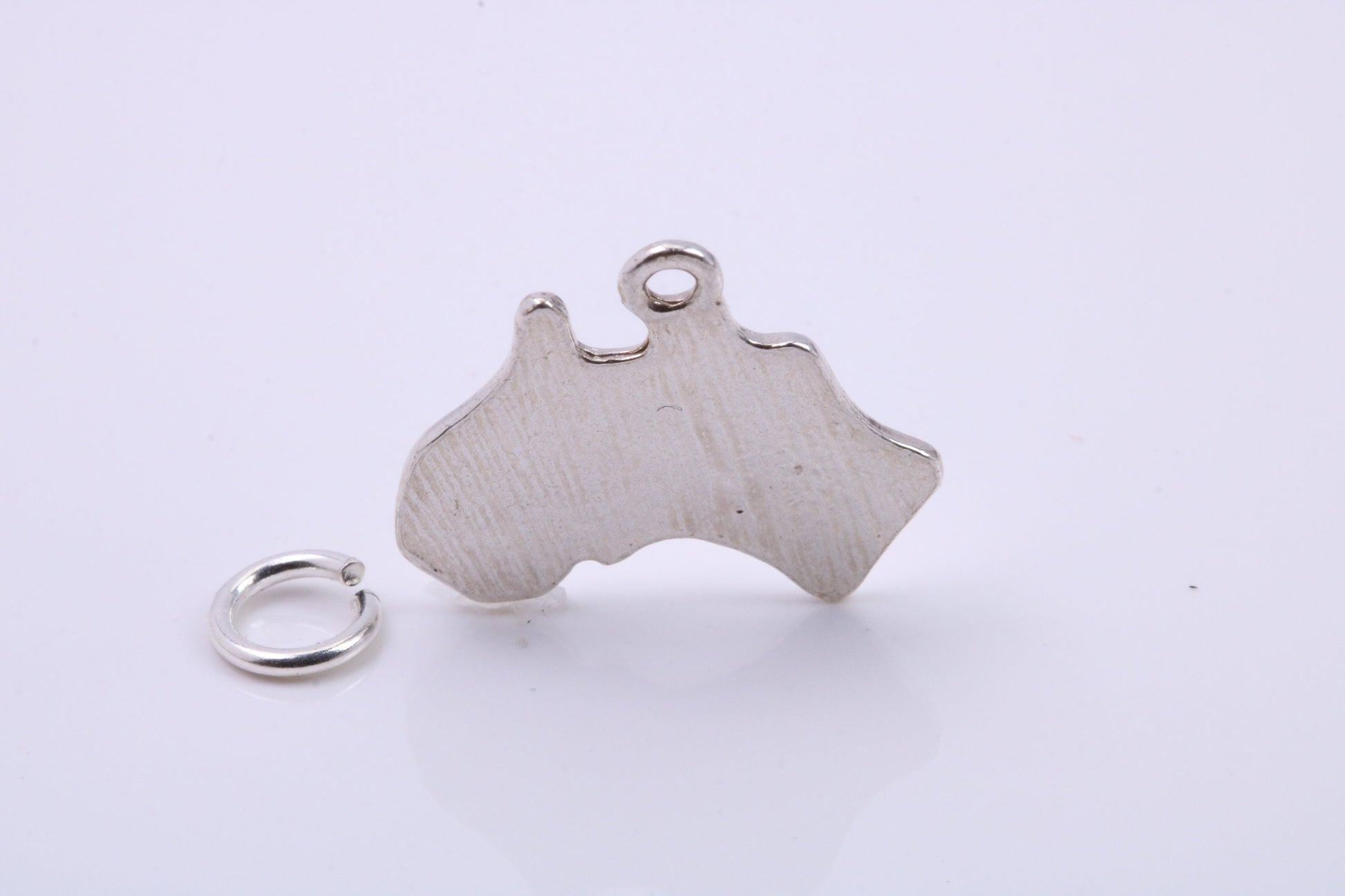 Australia Charm, Traditional Charm, Made from Solid 925 Grade Sterling Silver, Complete with Attachment Link