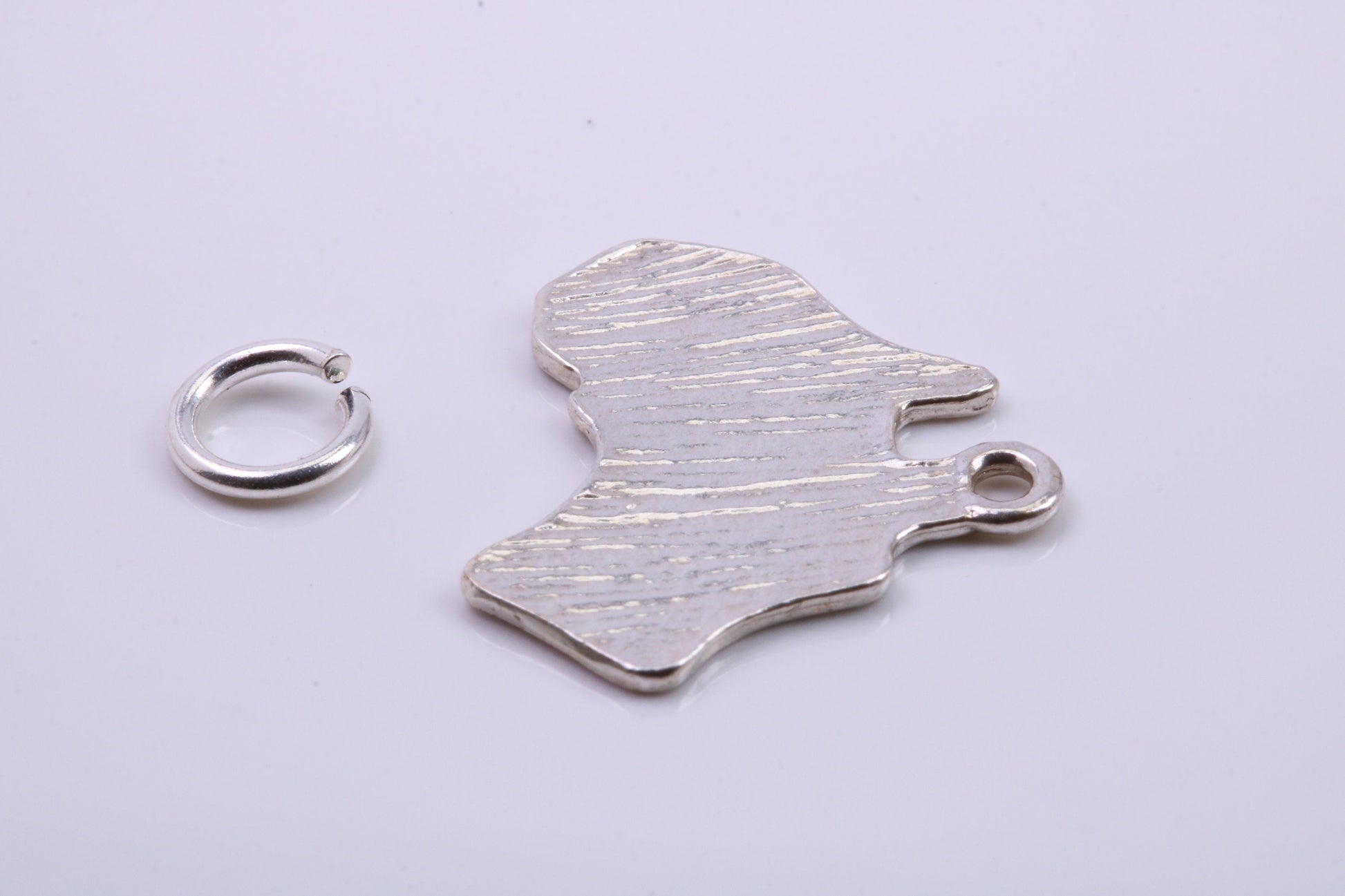 Australia Charm, Traditional Charm, Made from Solid 925 Grade Sterling Silver, Complete with Attachment Link