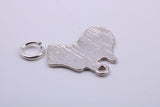 Australia Charm, Traditional Charm, Made from Solid 925 Grade Sterling Silver, Complete with Attachment Link