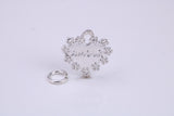 Love Amour Charm, Traditional Charm, Made from Solid 925 Grade Sterling Silver, Complete with Attachment Link