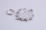 Love Amour Charm, Traditional Charm, Made from Solid 925 Grade Sterling Silver, Complete with Attachment Link