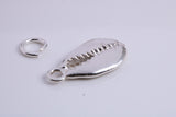 Shark Jaw Charm, Traditional Charm, Made from Solid 925 Grade Sterling Silver, Complete with Attachment Link