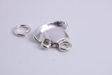 Tea Cup and Saucer Charm, Traditional Charm, Made from Solid 925 Grade Sterling Silver, Complete with Attachment Link