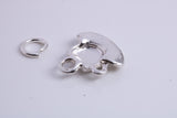 Tea Cup and Saucer Charm, Traditional Charm, Made from Solid 925 Grade Sterling Silver, Complete with Attachment Link