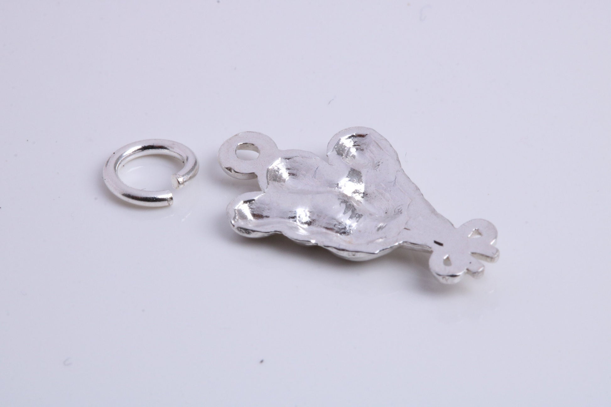 Party Balloons Charm, Traditional Charm, Made from Solid 925 Grade Sterling Silver, Complete with Attachment Link