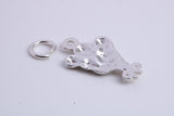 Party Balloons Charm, Traditional Charm, Made from Solid 925 Grade Sterling Silver, Complete with Attachment Link