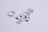 Party Balloons Charm, Traditional Charm, Made from Solid 925 Grade Sterling Silver, Complete with Attachment Link