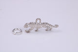 Tiger Charm, Traditional Charm, Made from Solid 925 Grade Sterling Silver, Complete with Attachment Link