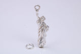 Statue of Liberty Charm, Made from Solid Cast Silver