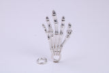 Skeleton Hand Charm, Traditional Charm, Made from Solid 925 Grade Sterling Silver, Complete with Attachment Link