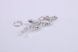 Snake Charm, Traditional Charm, Made from Solid 925 Grade Sterling Silver, Complete with Attachment Link