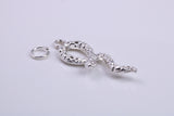 Snake Charm, Traditional Charm, Made from Solid 925 Grade Sterling Silver, Complete with Attachment Link