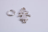 Toy Doll Charm, Traditional Charm, Made from Solid 925 Grade Sterling Silver, Complete with Attachment Link