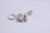 Fleur De Lis Charm, Traditional Charm, Made from Solid 925 Grade Sterling Silver, Complete with Attachment Link