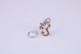 Mouse Charm, Traditional Charm, Made from Solid 925 Grade Sterling Silver, Complete with Attachment Link