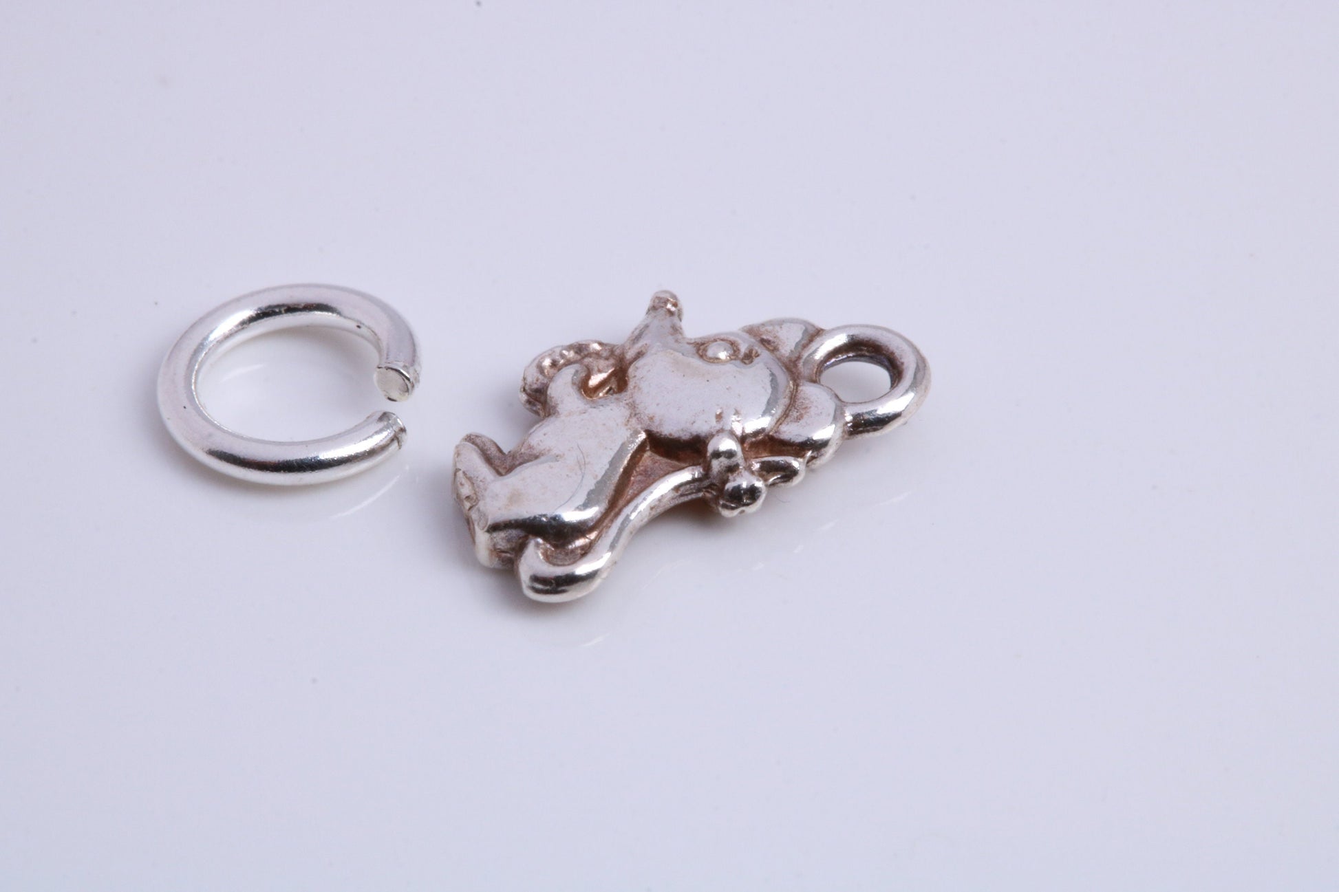 Mouse Charm, Traditional Charm, Made from Solid 925 Grade Sterling Silver, Complete with Attachment Link
