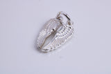 Wings Charm, Traditional Charm, Made from Solid 925 Grade Sterling Silver, Complete with Attachment Link