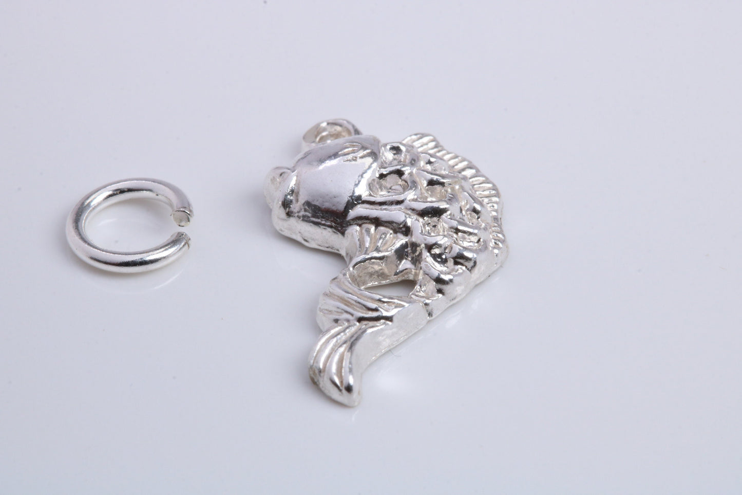 Fish Charm, Traditional Charm, Made from Solid 925 Grade Sterling Silver, Complete with Attachment Link