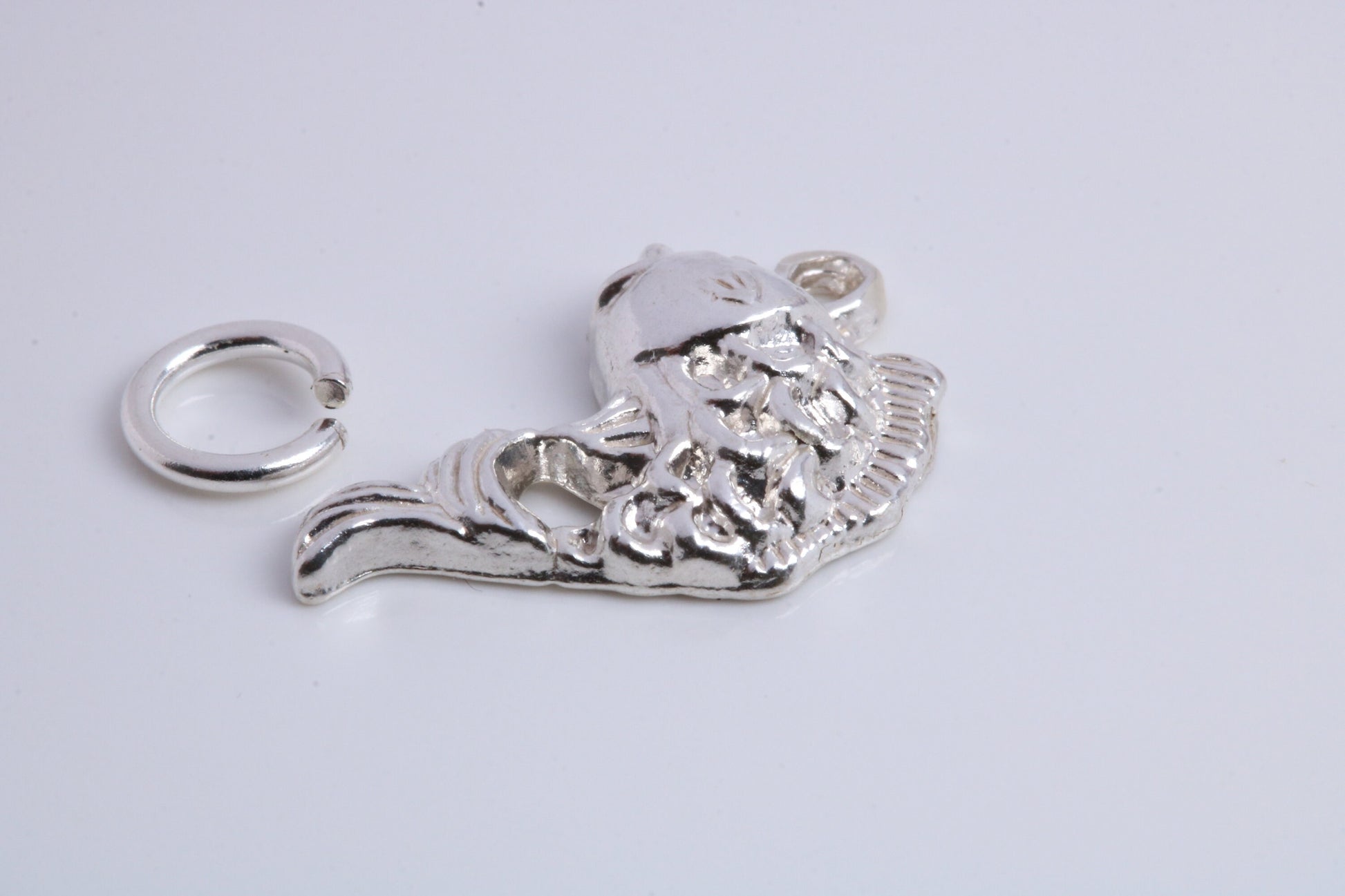 Fish Charm, Traditional Charm, Made from Solid 925 Grade Sterling Silver, Complete with Attachment Link