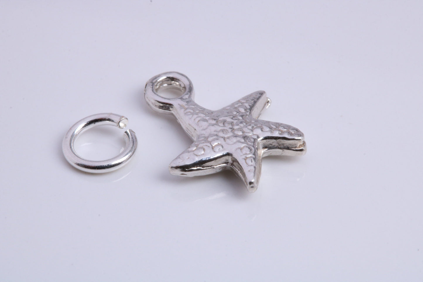 Star Fish Charm, Traditional Charm, Made from Solid 925 Grade Sterling Silver, Complete with Attachment Link