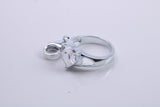 Engagement Ring Charm, Traditional Charm, Made from Solid 925 Grade Sterling Silver, Complete with Attachment Link