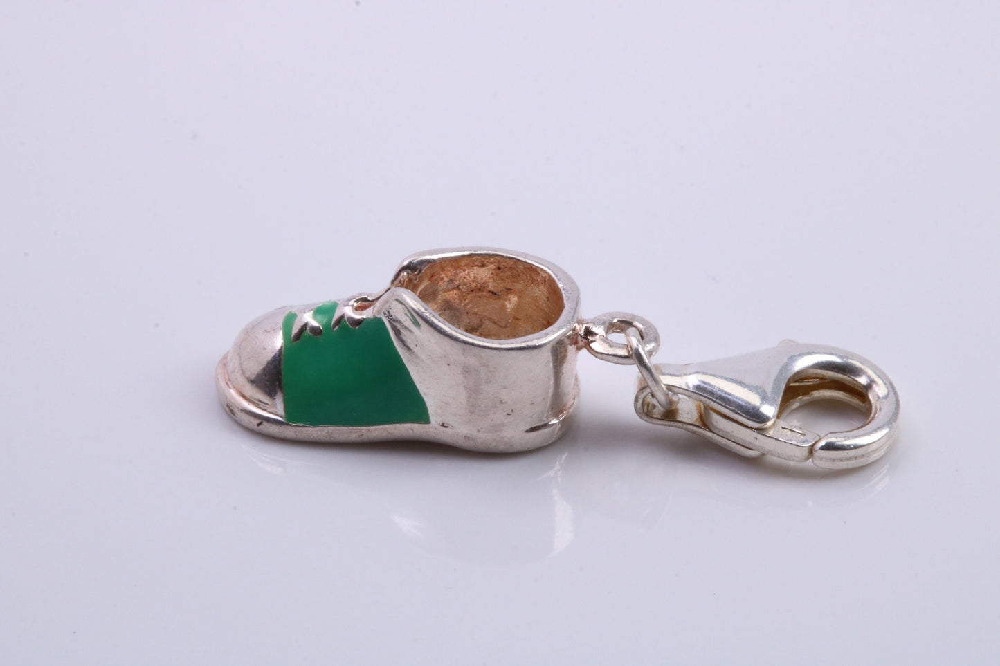 Shoe Charm, Traditional Charm, Made from Solid 925 Grade Sterling Silver, Complete with Attachment Link