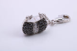 Opening Hand Bag Charm, Traditional Charm, Made from Solid 925 Grade Sterling Silver, Complete with Attachment Link