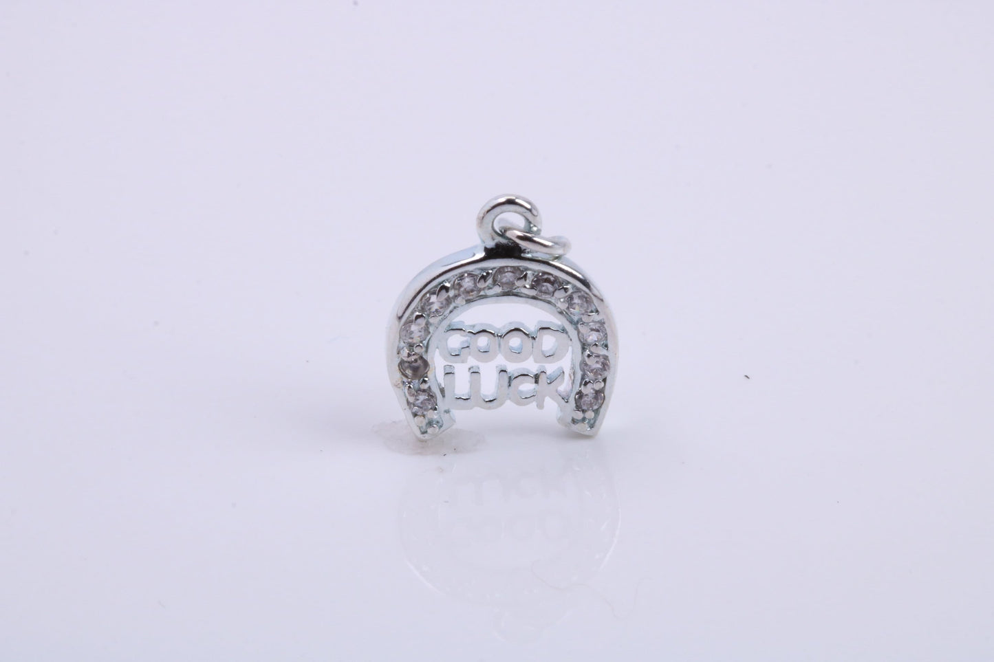 Good Luck Horse Shoe Charm, Traditional Charm, Made from Solid 925 Grade Sterling Silver, Complete with Attachment Link