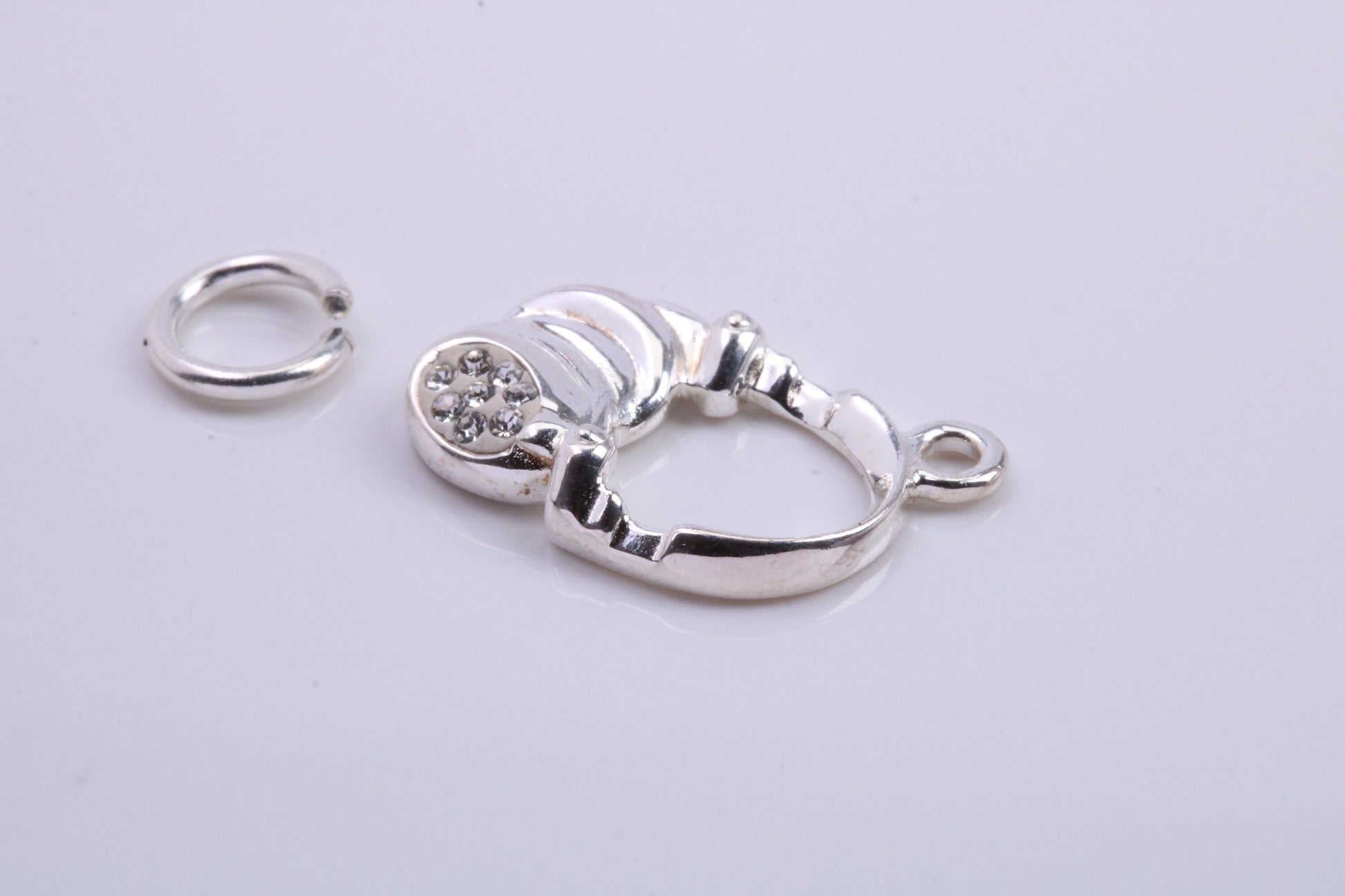 Head Phone Charm, Traditional Charm, Made from Solid 925 Grade Sterling Silver, Complete with Attachment Link