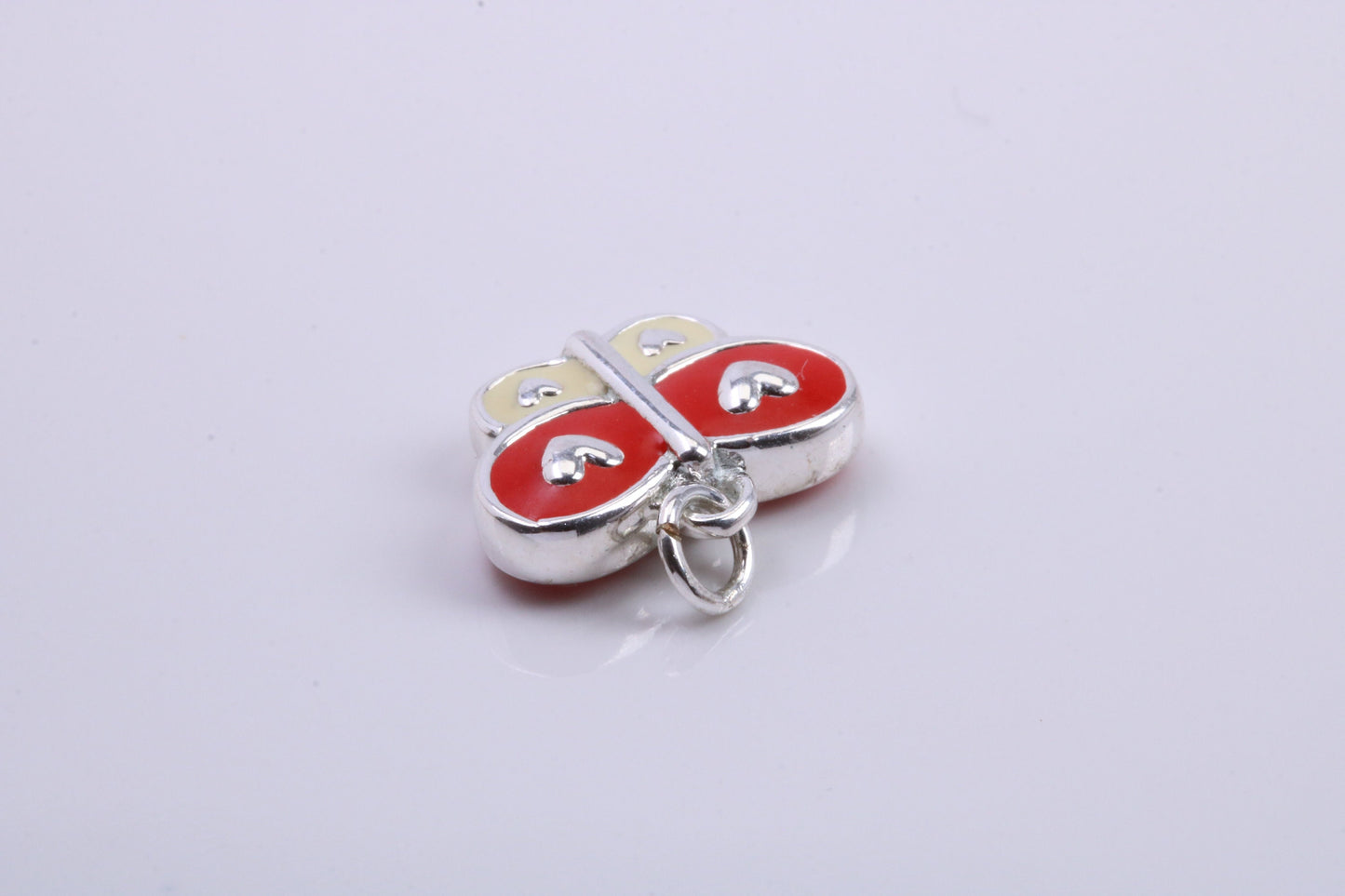 Butterfly Charm, Traditional Charm, Made from Solid 925 Grade Sterling Silver, Complete with Attachment Link