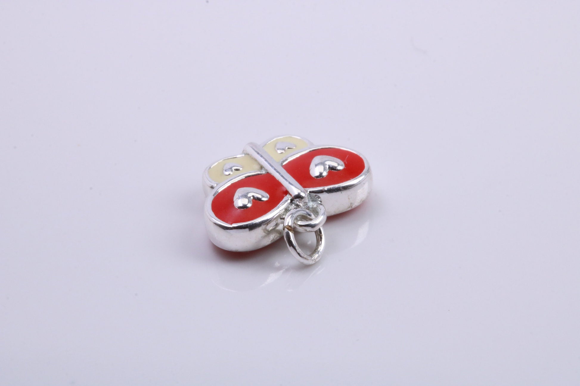 Butterfly Charm, Traditional Charm, Made from Solid 925 Grade Sterling Silver, Complete with Attachment Link