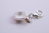 Apple Charm, Traditional Charm, Made from Solid 925 Grade Sterling Silver, Complete with Attachment Link