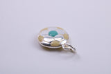 Foot Ball Charm, Traditional Charm, Made from Solid 925 Grade Sterling Silver, Complete with Attachment Link