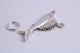 Sail Fish Charm, Traditional Charm, Made from Solid 925 Grade Sterling Silver, Complete with Attachment Link