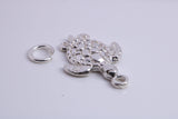 Turtle Charm, Traditional Charm, Made from Solid 925 Grade Sterling Silver, Complete with Attachment Link
