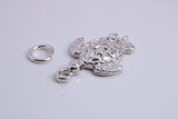 Turtle Charm, Traditional Charm, Made from Solid 925 Grade Sterling Silver, Complete with Attachment Link