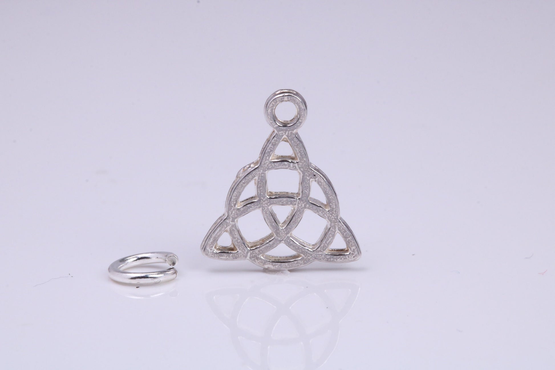 Trinity Knot Charm, Traditional Charm, Made from Solid 925 Grade Sterling Silver, Complete with Attachment Link