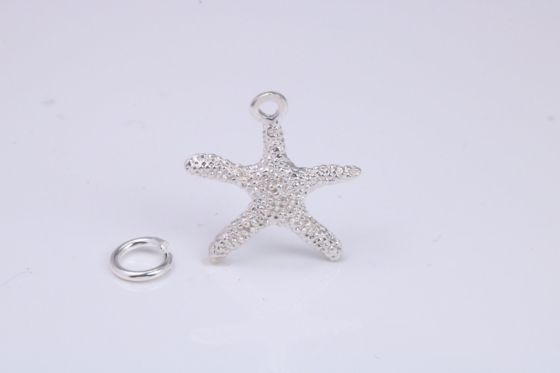 Star Fish Charm, Traditional Charm, Made from Solid 925 Grade Sterling Silver, Complete with Attachment Link