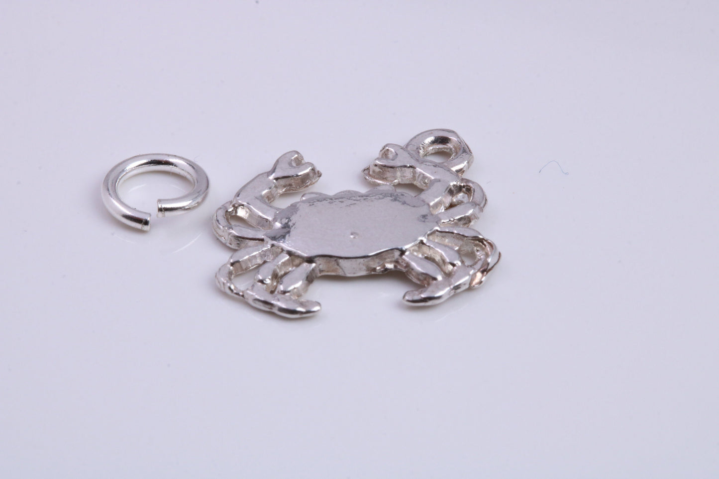 Crab Charm, Traditional Charm, Made from Solid 925 Grade Sterling Silver, Complete with Attachment Link