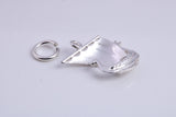 Viking Boat Charm, Made from Solid Cast Silver, Complete with Attachment Link