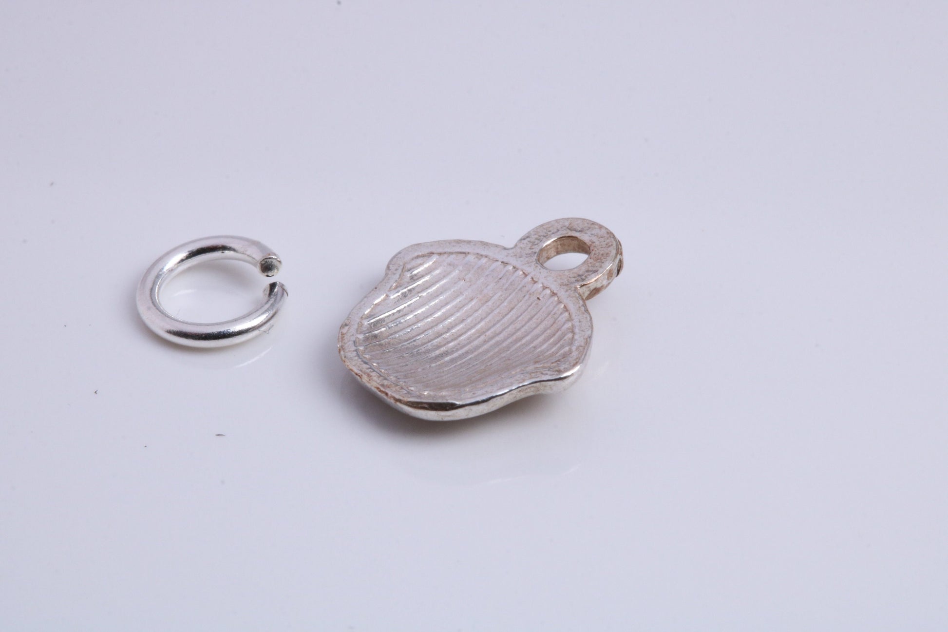 Cup Cake Charm, Traditional Charm, Made from Solid 925 Grade Sterling Silver, Complete with Attachment Link